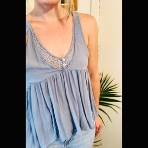 Free People lavender lace tank